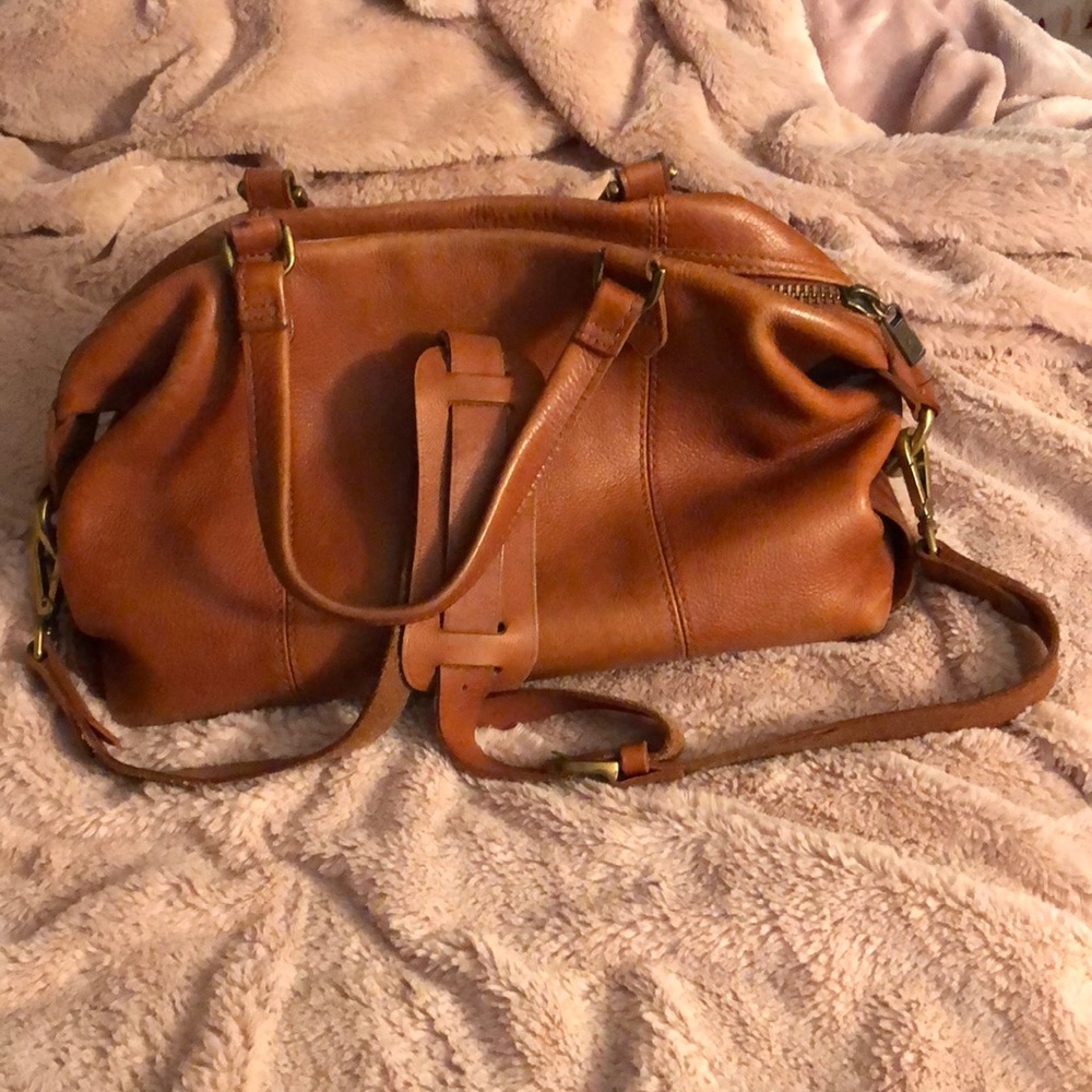 Madewell leather satchel crossbody Kensington